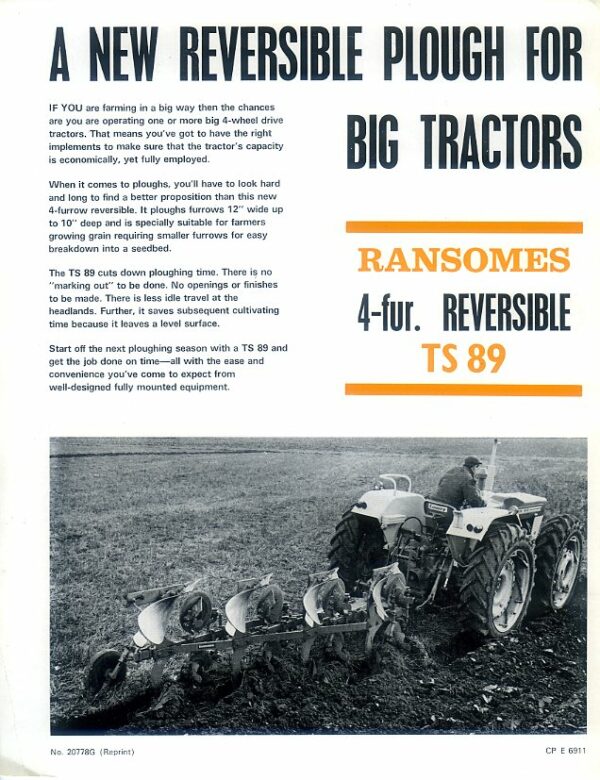 RA24 Ransomes TS89 Plough