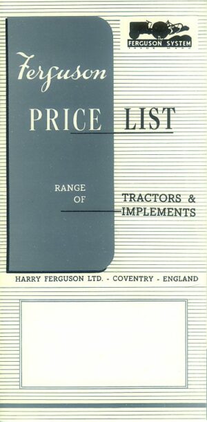 F42 Ferguson Price List