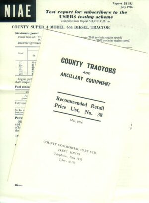 FC02 County Tractors Price List 1966.