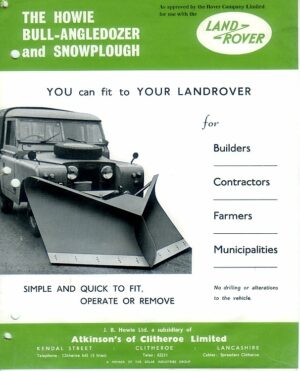 LR32 Howie Land Rover Snowplough