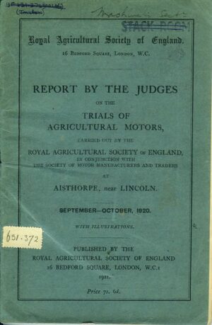 E36 Lincoln Tractor Trials 1920