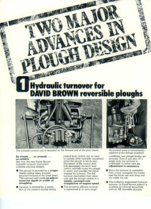 DBI-14 David Brown Reversible Plough Features
