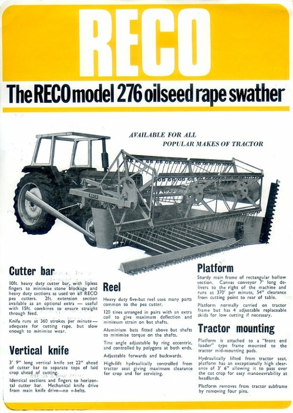 FM174 Reco 276 Swather