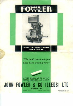 EG09 Fowler Series D Engines