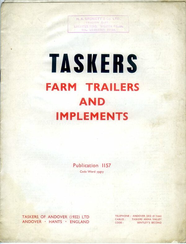 TA01 Taskers Trailers & Implements