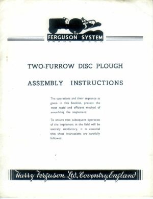 F-M38 Ferguson Disc Plough