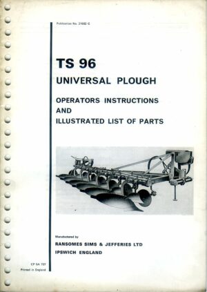 PL-M10 Ransomes TS96 Plough