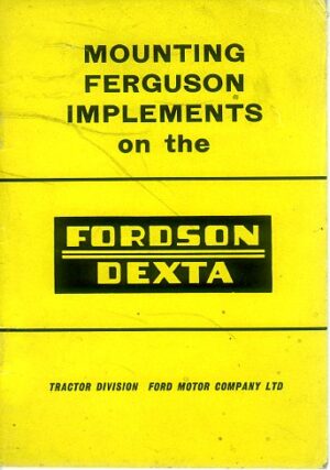 FO99 Fordson Dexta Ferguson Implements